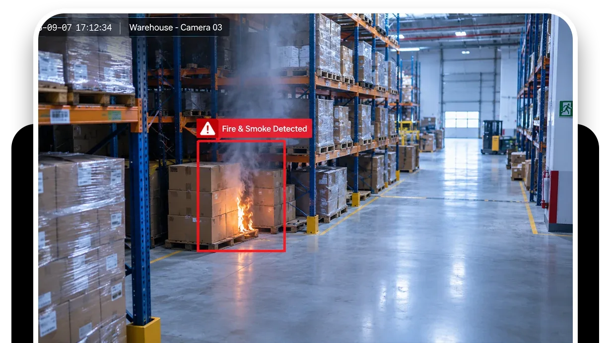 Fire and smoke monitoring: illustration